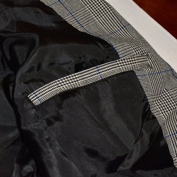 Philosophy Oversized Grey Plaid Blazer Jacket Size 12 - Picture 11 of 14